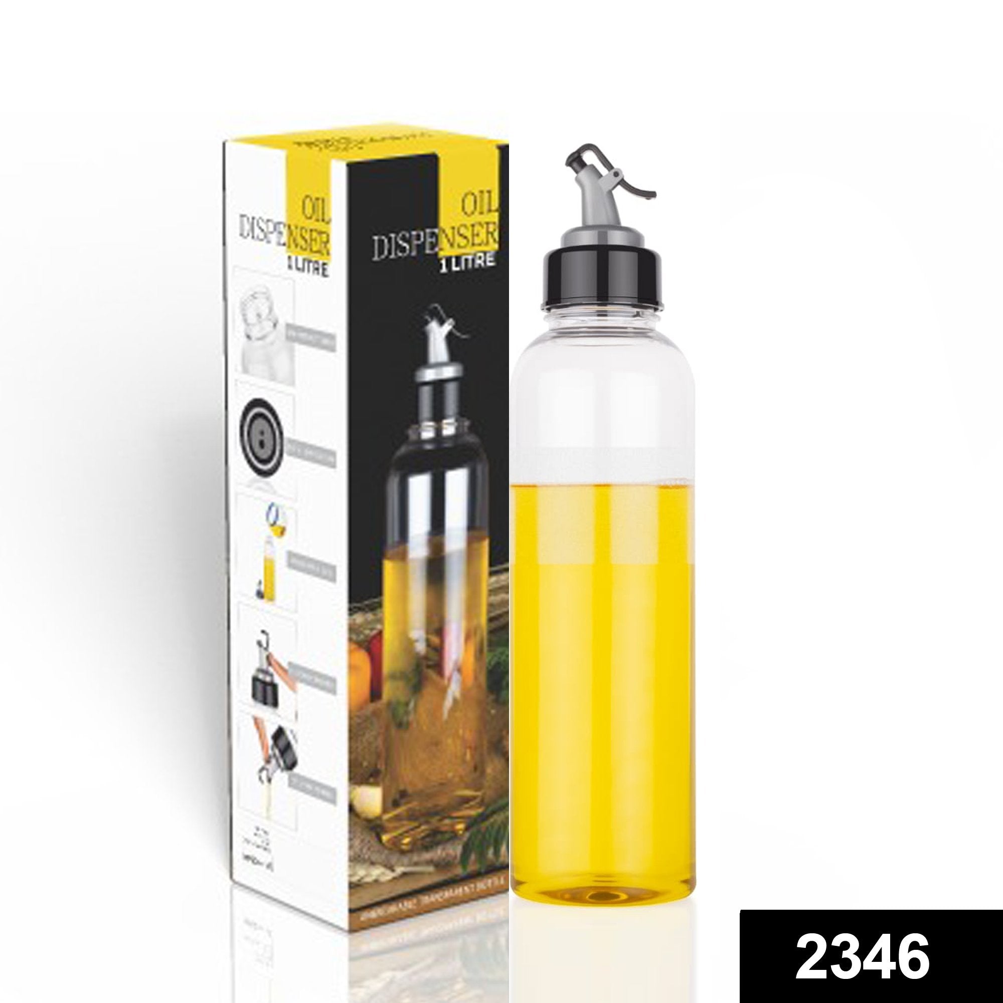 2346 Oil Dispenser Transparent Plastic Oil Bottle   1 Liter 2346 Oil Dispenser Transparent Plastic Oil Bottle   1 Liter